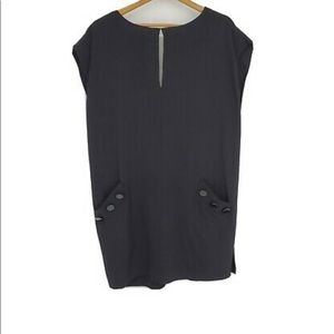Black Shift dress, sleeveless with cape
